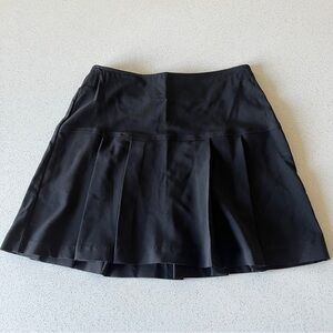 Trendy Black Fit and Flare Pleated Skirt